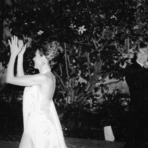 Anna Huling Flamenco-Influenced "Flounce" Dress With Black Lace/Cream Satin Slip - Picture 11 of 16